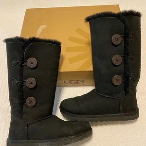 Uggs Black 3 Button Boots